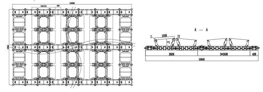 Sistema de estrutura de montagem de suporte flutuante de painel solar