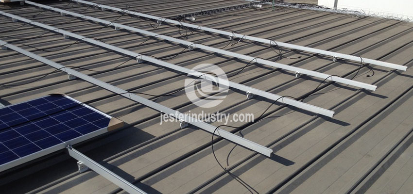 suportes de painel solar de telhado de metal