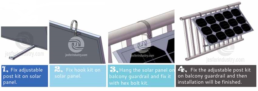 Ângulo solar ajustável para varanda