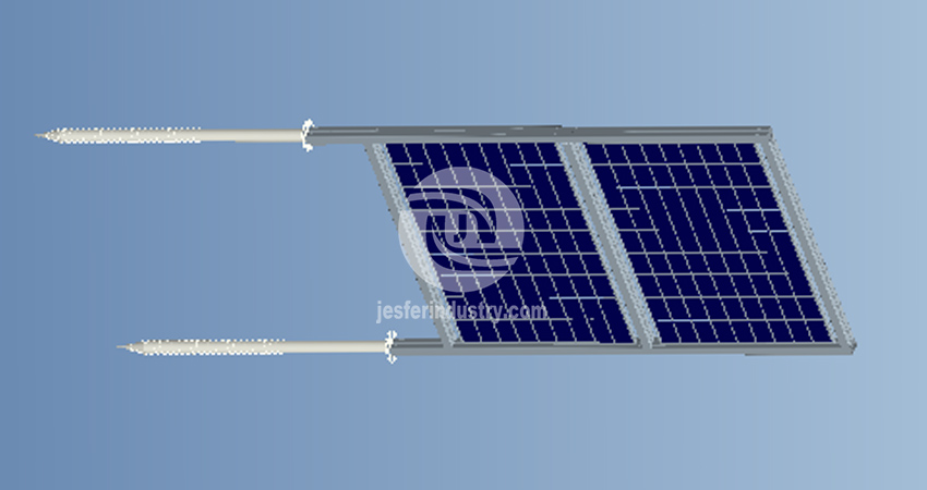 montagens ajustáveis ​​de painel solar