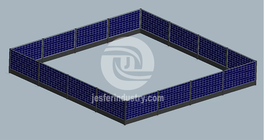 suporte de parede fotovoltaico para jardim