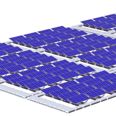 Sistema de estrutura de montagem flutuante de painel solar fotovoltaico