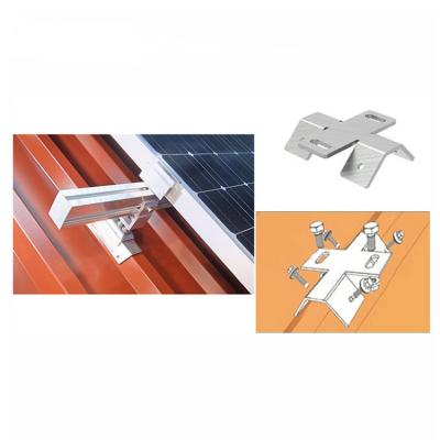 suporte de montagem de telhado de painel solar para telhado de metal

