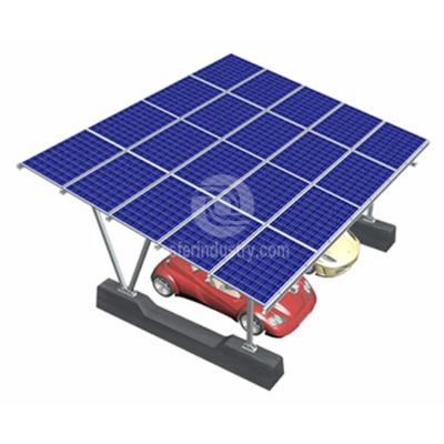 Sistema de estrutura de montagem de garagem solar